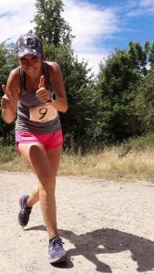 Anne-Laure très décontractée malgré l'épreuve d'un 50 km sous la chaleur !