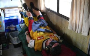 William Sichel dort un peu pendant la course William Sichel dort un peu pendant la course