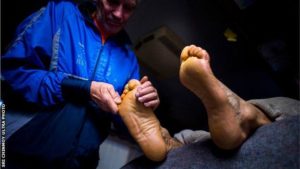 Les soins des pieds figurent en tête de liste des priorités